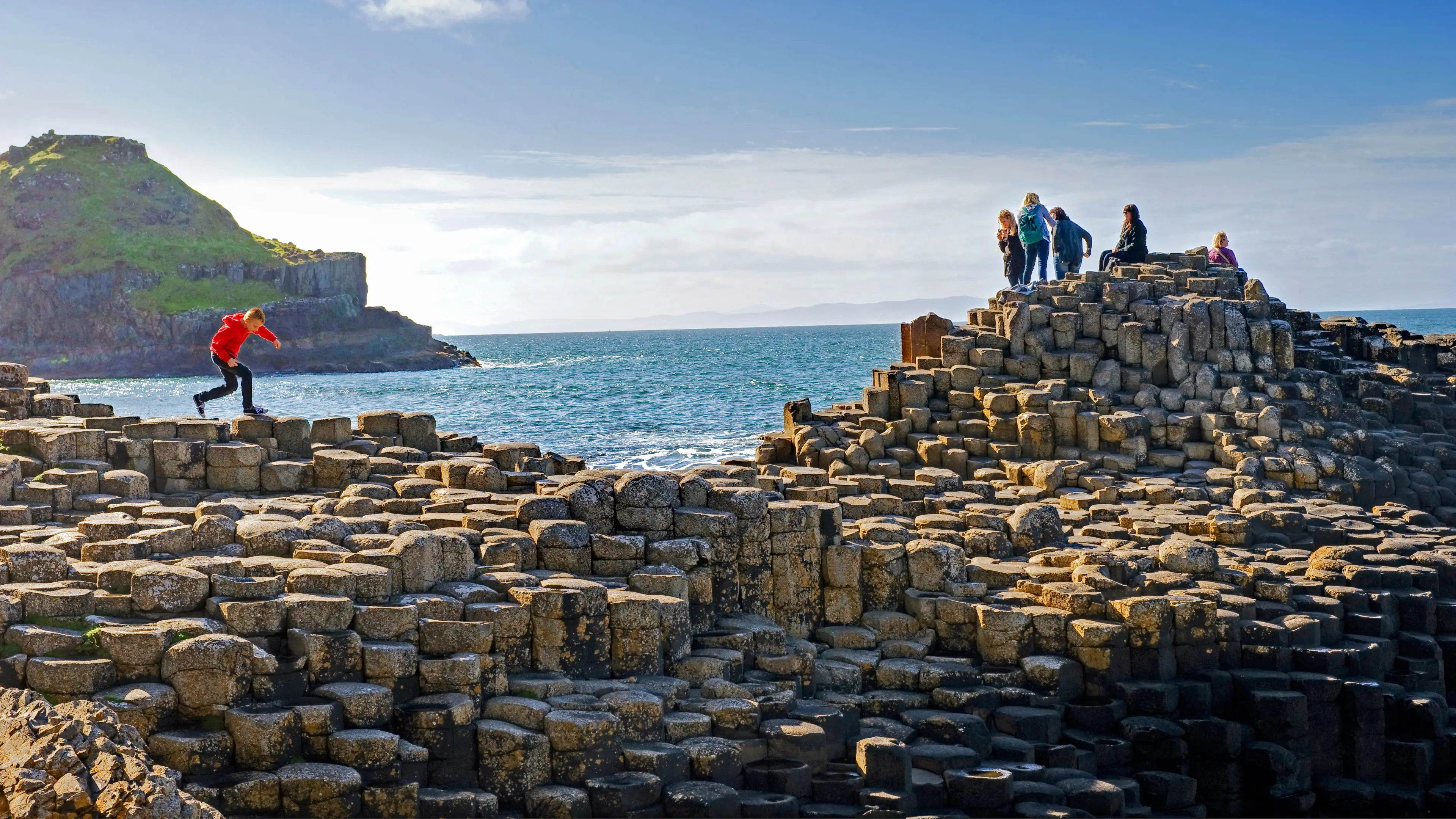 Giant's Causeway playing on rocks